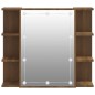 vidaXL Spiegelschrank mit LED Braun Eichen-Optik 70x16,5x60 cm vidaXL Spiegelschrank mit LED Braun Eichen-Optik 70x16,5x60 cm