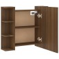 vidaXL Spiegelschrank mit LED Braun Eichen-Optik 70x16,5x60 cm vidaXL Spiegelschrank mit LED Braun Eichen-Optik 70x16,5x60 cm