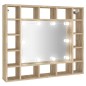 vidaXL Spiegelschrank mit LED Sonoma-Eiche 91x15x76,5 cm vidaXL Spiegelschrank mit LED Sonoma-Eiche 91x15x76,5 cm