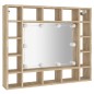 vidaXL Spiegelschrank mit LED Sonoma-Eiche 91x15x76,5 cm vidaXL Spiegelschrank mit LED Sonoma-Eiche 91x15x76,5 cm