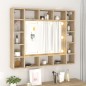 vidaXL Spiegelschrank mit LED Sonoma-Eiche 91x15x76,5 cm vidaXL Spiegelschrank mit LED Sonoma-Eiche 91x15x76,5 cm