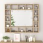 vidaXL Spiegelschrank mit LED Sonoma-Eiche 91x15x76,5 cm vidaXL Spiegelschrank mit LED Sonoma-Eiche 91x15x76,5 cm