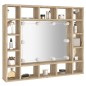 vidaXL Spiegelschrank mit LED Sonoma-Eiche 91x15x76,5 cm vidaXL Spiegelschrank mit LED Sonoma-Eiche 91x15x76,5 cm