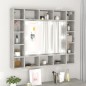 vidaXL Spiegelschrank mit LED Betongrau 91x15x76,5 cm vidaXL Spiegelschrank mit LED Betongrau 91x15x76,5 cm