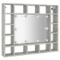 vidaXL Spiegelschrank mit LED Betongrau 91x15x76,5 cm vidaXL Spiegelschrank mit LED Betongrau 91x15x76,5 cm