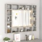 vidaXL Spiegelschrank mit LED Betongrau 91x15x76,5 cm vidaXL Spiegelschrank mit LED Betongrau 91x15x76,5 cm