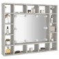 vidaXL Spiegelschrank mit LED Betongrau 91x15x76,5 cm vidaXL Spiegelschrank mit LED Betongrau 91x15x76,5 cm