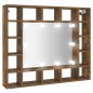 vidaXL Spiegelschrank mit LED Räuchereiche 91x15x76,5 cm vidaXL Spiegelschrank mit LED Räuchereiche 91x15x76,5 cm