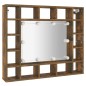 vidaXL Spiegelschrank mit LED Räuchereiche 91x15x76,5 cm vidaXL Spiegelschrank mit LED Räuchereiche 91x15x76,5 cm