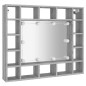 vidaXL Spiegelschrank mit LED Grau Sonoma 91x15x76,5 cm vidaXL Spiegelschrank mit LED Grau Sonoma 91x15x76,5 cm