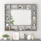 vidaXL Spiegelschrank mit LED Grau Sonoma 91x15x76,5 cm vidaXL Spiegelschrank mit LED Grau Sonoma 91x15x76,5 cm