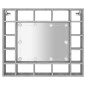 vidaXL Spiegelschrank mit LED Grau Sonoma 91x15x76,5 cm vidaXL Spiegelschrank mit LED Grau Sonoma 91x15x76,5 cm