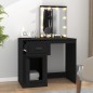 vidaXL Schminktisch mit LED Schwarz 90x50x132,5 cm Holzwerkstoff vidaXL Schminktisch mit LED Schwarz 90x50x132,5 cm Holzwerkstoff