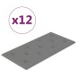Wandpaneele 12 Stk. Grau 60x30 cm Kunstleder 2,16 m² Wandpaneele 12 Stk. Grau 60x30 cm Kunstleder 2,16 m²