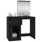 vidaXL Schminktisch mit LED Schwarz 90x50x132,5 cm Holzwerkstoff vidaXL Schminktisch mit LED Schwarz 90x50x132,5 cm Holzwerkstoff