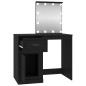 vidaXL Schminktisch mit LED Schwarz 90x50x132,5 cm Holzwerkstoff vidaXL Schminktisch mit LED Schwarz 90x50x132,5 cm Holzwerkstoff
