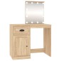 vidaXL Schminktisch mit LEDs Sonoma-Eiche 90x50x132,5 cm Holzwerkstoff vidaXL Schminktisch mit LEDs Sonoma-Eiche 90x50x132,5 cm Holzwerkstoff