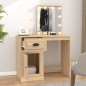 vidaXL Schminktisch mit LEDs Sonoma-Eiche 90x50x132,5 cm Holzwerkstoff vidaXL Schminktisch mit LEDs Sonoma-Eiche 90x50x132,5 cm Holzwerkstoff