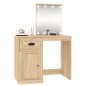 vidaXL Schminktisch mit LEDs Sonoma-Eiche 90x50x132,5 cm Holzwerkstoff vidaXL Schminktisch mit LEDs Sonoma-Eiche 90x50x132,5 cm Holzwerkstoff