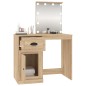 vidaXL Schminktisch mit LEDs Sonoma-Eiche 90x50x132,5 cm Holzwerkstoff vidaXL Schminktisch mit LEDs Sonoma-Eiche 90x50x132,5 cm Holzwerkstoff