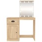vidaXL Schminktisch mit LEDs Sonoma-Eiche 90x50x132,5 cm Holzwerkstoff vidaXL Schminktisch mit LEDs Sonoma-Eiche 90x50x132,5 cm Holzwerkstoff