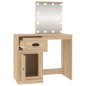 vidaXL Schminktisch mit LEDs Sonoma-Eiche 90x50x132,5 cm Holzwerkstoff vidaXL Schminktisch mit LEDs Sonoma-Eiche 90x50x132,5 cm Holzwerkstoff
