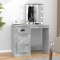 vidaXL Schminktisch mit LEDs Betongrau 90x50x132,5 cm Holzwerkstoff vidaXL Schminktisch mit LEDs Betongrau 90x50x132,5 cm Holzwerkstoff