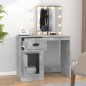 vidaXL Schminktisch mit LEDs Betongrau 90x50x132,5 cm Holzwerkstoff vidaXL Schminktisch mit LEDs Betongrau 90x50x132,5 cm Holzwerkstoff