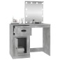 vidaXL Schminktisch mit LEDs Betongrau 90x50x132,5 cm Holzwerkstoff vidaXL Schminktisch mit LEDs Betongrau 90x50x132,5 cm Holzwerkstoff