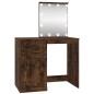 vidaXL Schminktisch mit LEDs Räuchereiche 90x50x132,5 cm Holzwerkstoff vidaXL Schminktisch mit LEDs Räuchereiche 90x50x132,5 cm Holzwerkstoff