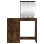 vidaXL Schminktisch mit LEDs Räuchereiche 90x50x132,5 cm Holzwerkstoff vidaXL Schminktisch mit LEDs Räuchereiche 90x50x132,5 cm Holzwerkstoff