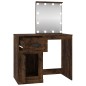 vidaXL Schminktisch mit LEDs Räuchereiche 90x50x132,5 cm Holzwerkstoff vidaXL Schminktisch mit LEDs Räuchereiche 90x50x132,5 cm Holzwerkstoff