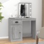vidaXL Schminktisch mit LEDs Grau Sonoma 90x50x132,5 cm Holzwerkstoff vidaXL Schminktisch mit LEDs Grau Sonoma 90x50x132,5 cm Holzwerkstoff
