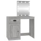 vidaXL Schminktisch mit LEDs Grau Sonoma 90x50x132,5 cm Holzwerkstoff vidaXL Schminktisch mit LEDs Grau Sonoma 90x50x132,5 cm Holzwerkstoff