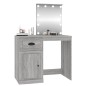 vidaXL Schminktisch mit LEDs Grau Sonoma 90x50x132,5 cm Holzwerkstoff vidaXL Schminktisch mit LEDs Grau Sonoma 90x50x132,5 cm Holzwerkstoff