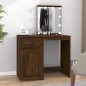 vidaXL Schminktisch mit LEDs Braun Eiche 90x50x132,5 cm Holzwerkstoff vidaXL Schminktisch mit LEDs Braun Eiche 90x50x132,5 cm Holzwerkstoff