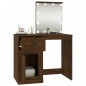 vidaXL Schminktisch mit LEDs Braun Eiche 90x50x132,5 cm Holzwerkstoff vidaXL Schminktisch mit LEDs Braun Eiche 90x50x132,5 cm Holzwerkstoff