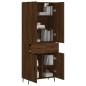 Highboard Braun Eichen-Optik 69,5x34x180 cm Holzwerkstoff Highboard Braun Eichen-Optik 69,5x34x180 cm Holzwerkstoff