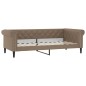 vidaXL Tagesbett Ausziehbar mit Matratzen Braun 90x200 cm Kunstleder vidaXL Tagesbett Ausziehbar mit Matratzen Braun 90x200 cm Kunstleder