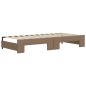 vidaXL Tagesbett Ausziehbar mit Matratzen Braun 90x200 cm Kunstleder vidaXL Tagesbett Ausziehbar mit Matratzen Braun 90x200 cm Kunstleder