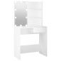 vidaXL Schminktisch mit LED Weiß 74,5x40x141 cm vidaXL Schminktisch mit LED Weiß 74,5x40x141 cm
