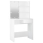 vidaXL Schminktisch mit LED Weiß 74,5x40x141 cm vidaXL Schminktisch mit LED Weiß 74,5x40x141 cm