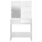 vidaXL Schminktisch mit LED Weiß 74,5x40x141 cm vidaXL Schminktisch mit LED Weiß 74,5x40x141 cm
