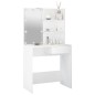 vidaXL Schminktisch mit LED Weiß 74,5x40x141 cm vidaXL Schminktisch mit LED Weiß 74,5x40x141 cm