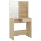 vidaXL Schminktisch mit LEDs Sonoma-Eiche 74,5x40x141 cm Holzwerkstoff vidaXL Schminktisch mit LEDs Sonoma-Eiche 74,5x40x141 cm Holzwerkstoff