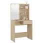 vidaXL Schminktisch mit LEDs Sonoma-Eiche 74,5x40x141 cm Holzwerkstoff vidaXL Schminktisch mit LEDs Sonoma-Eiche 74,5x40x141 cm Holzwerkstoff