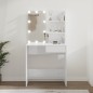 vidaXL Schminktisch mit LED Hochglanz-Weiß 74,5x40x141 cm vidaXL Schminktisch mit LED Hochglanz-Weiß 74,5x40x141 cm