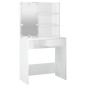 vidaXL Schminktisch mit LED Hochglanz-Weiß 74,5x40x141 cm vidaXL Schminktisch mit LED Hochglanz-Weiß 74,5x40x141 cm