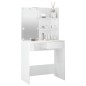 vidaXL Schminktisch mit LED Hochglanz-Weiß 74,5x40x141 cm vidaXL Schminktisch mit LED Hochglanz-Weiß 74,5x40x141 cm