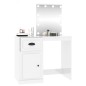 vidaXL Schminktisch mit LED Hochglanz-Weiß 90x50x132,5cm Holzwerkstoff vidaXL Schminktisch mit LED Hochglanz-Weiß 90x50x132,5cm Holzwerkstoff